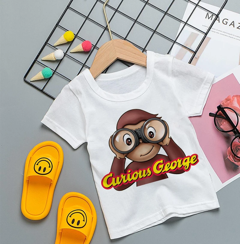 Baby Clothing Sale - Футболка с принтом из мультфильма «Любопытный