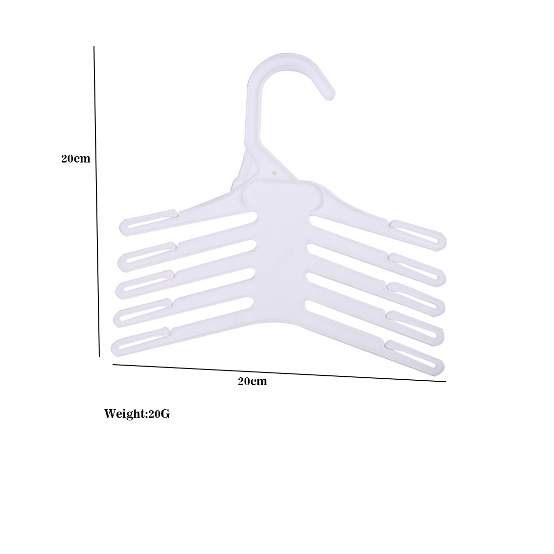 Baby Clothing Layers - Белая пластиковая вешалка для брюк с