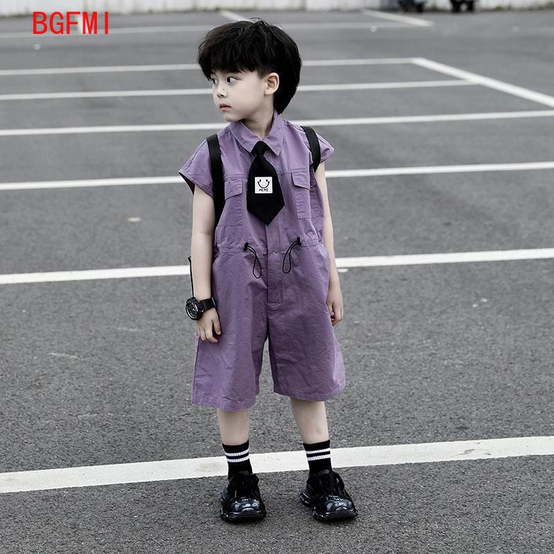 Baby Clothing For Boys - Детские летние шорты, комбинезоны, капри, фиолетовые