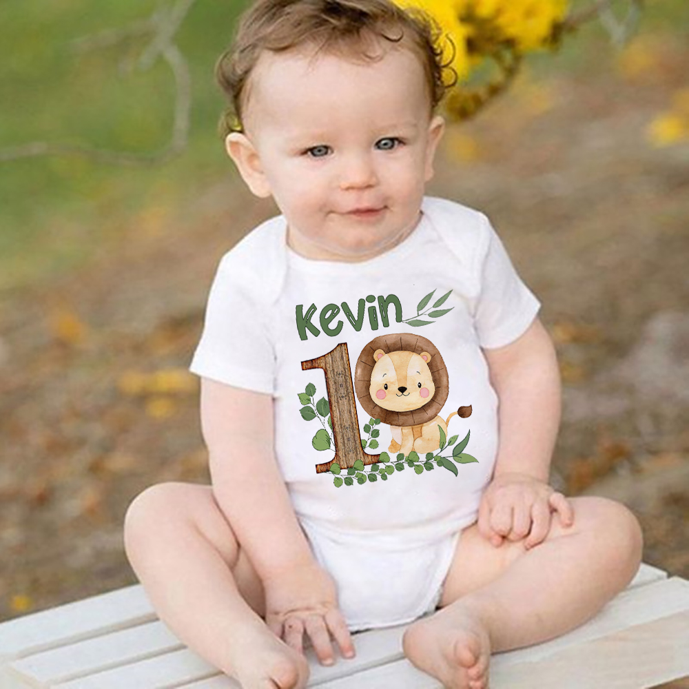 Baby Clothing Name - Персонализированный детский комбинезон с изображением животных