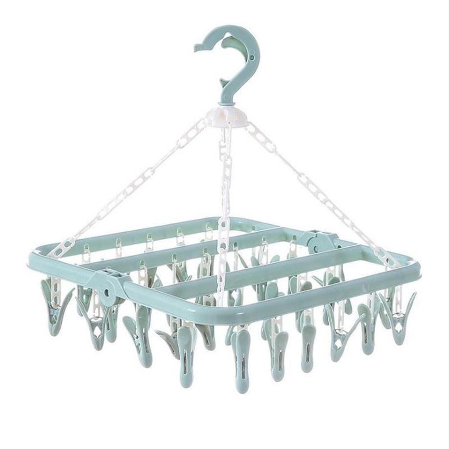 1 шт 32 клипа Складная одежда  – обзор и цена Baby Clothing Hanging Rack
